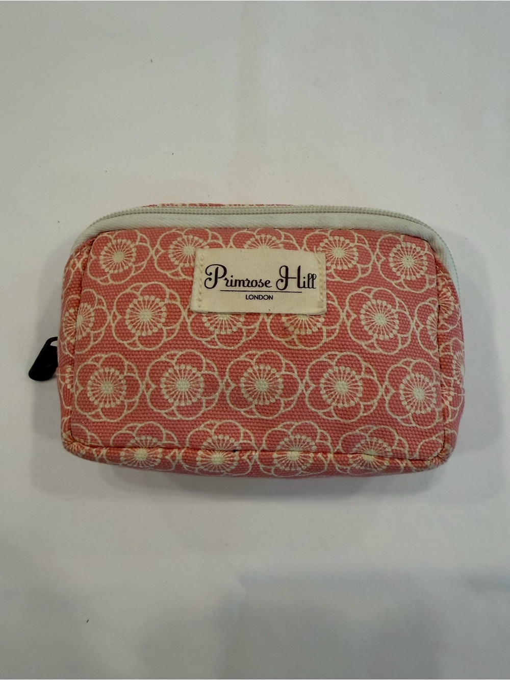 Primrose Hill London Coral Floral Cosmetic Pouch